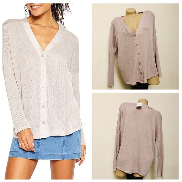 Sadie & Sage Tops - Sadie & Sage button down Cardigan lilac large nwt